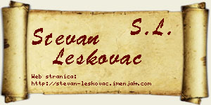 Stevan Leskovac vizit kartica